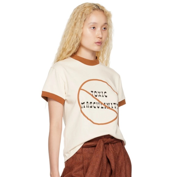 NWTS Tanner Fletcher Toxic Masculinity Ringer Tee in Size 1. - Picture 4 of 9